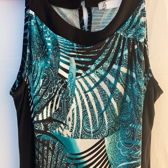 Teal and black dress - Picture 2 of 3